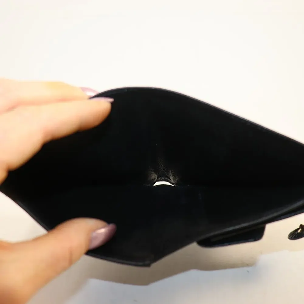 Louis Vuitton Black Epi Leather Bifold Wallet Snap‎ Coin Purse Spain